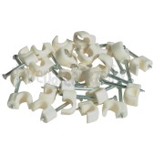 Foto van Q-Link Clip 5mm VMVS + dunne coax wit 20 stuks kabelclip 