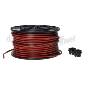 Foto van Snoer Luidsprekersnoer 2x1.5mm2 Rood/zwart kabelhaspel 