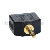Foto van Easyfiks Jack Adapter Jack 3.5mm Stereo Male - 2x Jack 3.5mm Contra Female Splitter 
