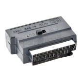 Foto van Easyfiks Scart Adapter Scart Male - 3x Tulp Contra RCA Female + 1x S-VHS Contra Verloopstekker 