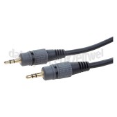 Foto van Easyfiks Jack Kabel Jack 3.5mm Stereo Male - Jack 3.5mm Stereo Male 1.2 Meter, Zwart, 