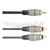Foto van Easyfiks Jack - Tulp Kabel Jack 3.5mm Stereo Male - 2x Tulp RCA Male 1.5 Meter 