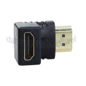 Foto van Easyfiks HDMI Adapter HDMI A Male - HDMI A Contra Female, Haaks 90 Graden Verloopstekker, Verguld 
