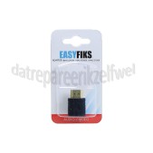 Foto van Easyfiks HDMI Adapter HDMI A Male - HDMI A Contra Female, Haaks 270 Graden Verloopstekker, Verguld 