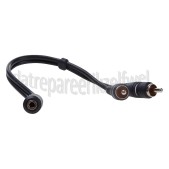 Foto van Easyfiks Jack Verloopkabel Jack 3.5mm Contra Stereo Female - 2x Tulp RCA Male 0.2 Meter, verguld 