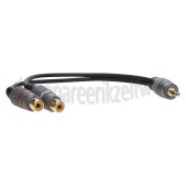 Foto van Easyfiks Jack Verloopkabel Jack 3.5mm Stereo Male - 2x Tulp Contra RCA Female 0.2 Meter, verguld 