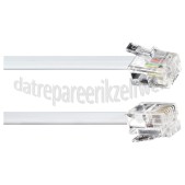 Foto van Easyfiks Telefoon Kabel RJ11 6p4c Male - RJ11 6p4c Male 10.0 Meter, Wit 