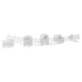 Foto van Easyfiks Telefoon Stekker Modulaire Stekker RJ11 6p4c Transparant, 5 stuks 