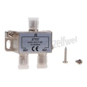 Foto van Easyfiks Coax Splitter F-Connector Contra Female - 2x F-Connector Contra Female TV Splitter, 2-Weg, 5-1000 MHz 