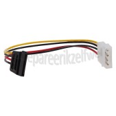 Foto van Easyfiks Voedingskabel Intern, 5,25"" Male - SATA 15p Contra Female 0.25 Meter 