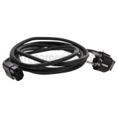 Foto van Easyfiks Snoer CEE Apparaatsnoer 3x1mm2 Lengte 3 meter Zwart met aangegoten haakse stekker 