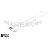 Foto van Grab 'n Go USB Kabel Apple Lightning, Wit, 200cm Apple 8-pin Lightning connector 