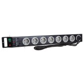 Foto van Brennenstuhl Tafelcontactdoos 3x1,5mm2 3500W 16A Zwart 2,5M 8-voudig, Super Solid Line 