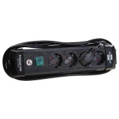 Foto van Brennenstuhl Tafelcontactdoos 3x1,5mm2 3500W 16A Zwart 1,8M 4-voudig, Premium Line 