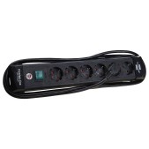 Foto van Brennenstuhl Tafelcontactdoos 3x1,5mm2 3500W 16A Zwart 3M 6-voudig, Premium Line 