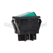 Foto van Schakelaar Groot + groen lampje 4 x 6.3 mm AMP 16A 250V 