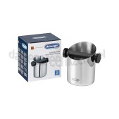 Foto van DeLonghi Klopbakje Geborstelde RVS box voor koffieresten 110mm, met rubberen shock absorber 