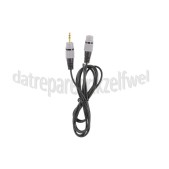 Foto van Easyfiks Jack Verlengkabel Jack 3.5mm Stereo Male - Jack 3.5mm Contra Stereo Female 1.5 Meter, Zwart, Verguld 