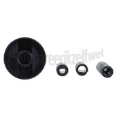 Foto van Knop Van oven, fornuis, kookplaat zwart Incl. adapters 