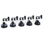 Foto van Knop Van oven, fornuis, kookplaat zwart Incl. adapters 