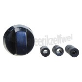 Foto van Knop Van oven, fornuis, kookplaat zwart Incl. adapters 