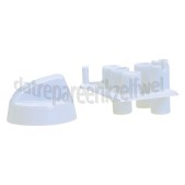 Foto van Knop Van oven, fornuis, kookplaat wit Incl. adapters 