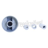 Foto van Knop Van oven, fornuis, kookplaat zilver Incl. adapters 