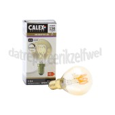 Foto van Calex Ledlamp Kogel LED lamp Flexible Filament Gold E14 2,5W 136lm 2100K Dimbaar 