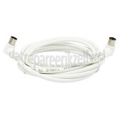 Foto van Antenne Kabel Coax, Haaks, IEC Male - IEC Contra Female 2.5 Meter, Dubbel afgeschermd, 9.5mm 