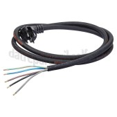 Foto van Snoer Perilex 5x2,5mm2 Zwart 2M 5 Aderig snoer met gegoten stekker 