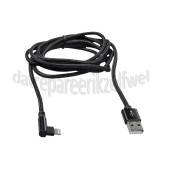 Foto van Easyfiks USB Kabel zwart/grijs, 200 cm, 90 graden 8-pin naar usb A 8-pin connector 