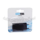 Foto van Easyfiks USB Oplader 230V, 2.1A/5V, 1-poort, zwart Universeel gebruik 