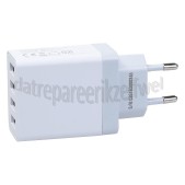 Foto van Easyfiks USB Oplader 230V, 4.8A/5V, 4-poort, wit Universeel USB 