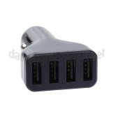 Foto van Easyfiks USB Oplader 12V, 4.8A/5V, 4-poort, zwart Universeel USB 