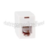 Foto van Easyfiks Telefoon Koppelstuk RJ11 6p4c Contra Female - RJ11 6p4c Contra Female, wit 
