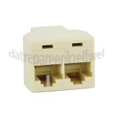 Foto van Netwerk Splitter RJ45 8p8c Contra Female 2x RJ45 8p8c Contra Female, wit 