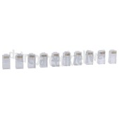 Foto van Netwerk Stekker Modulaire Stekker RJ45 8p8c Transparant, 10 stuks 