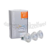 Foto van Ledvance Ledlamp Smart+ Wifi Spot Reflectorlamp Tunable White 3 Pack GU10, 5W, 2700K-6500K, Dimbaar 