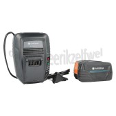 Foto van Gardena Accu Startset, snellader en 4,0Ah accu Power For All gereedschappen 