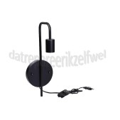 Foto van Calex Lamphouder Wandarmatuur Zwart E27 