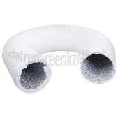 Foto van Slang 150 mm wit -PVC+ALU-10mtr 