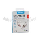 Foto van Technetix Netwerk Stekker RJ45 connector, 2 stuks CAT5, CAT5E, CAT6, CAT6A 