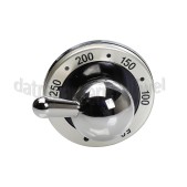 Foto van Knop Ilve G3610008, Chroom/Zwart, 504-7 temperatuurknop G361/00/08, 9660CNMP, P120SG, PE60NMP 