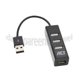 Foto van ACT Hub 4 poorts USB hub mini USB 2.0 Zwart 