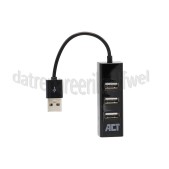 Foto van ACT Hub 4 poorts USB hub mini USB 2.0 Zwart 