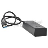Foto van ACT Hub 4 Poorts USB Hub USB 3.0, Zwart 
