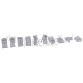 Foto van ACT Netwerk Stekker Modulaire Stekker RJ45 8p8c Transparant, 10 stuks 