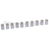 Foto van ACT Netwerk Stekker Modulaire Stekker RJ45 8p8c Transparant, 10 stuks 