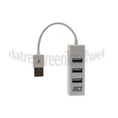 Foto van ACT Hub 4 poorts USB hub mini USB 2.0 Wit 