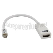 Foto van ACT Displayport Kabel Mini DisplayPort Male - HDMI Female Verloopkabel 0,15 meter 